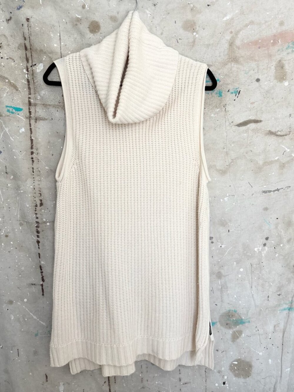 Elie Tahari Cashmere Turtleneck Tunic Tank Sweater